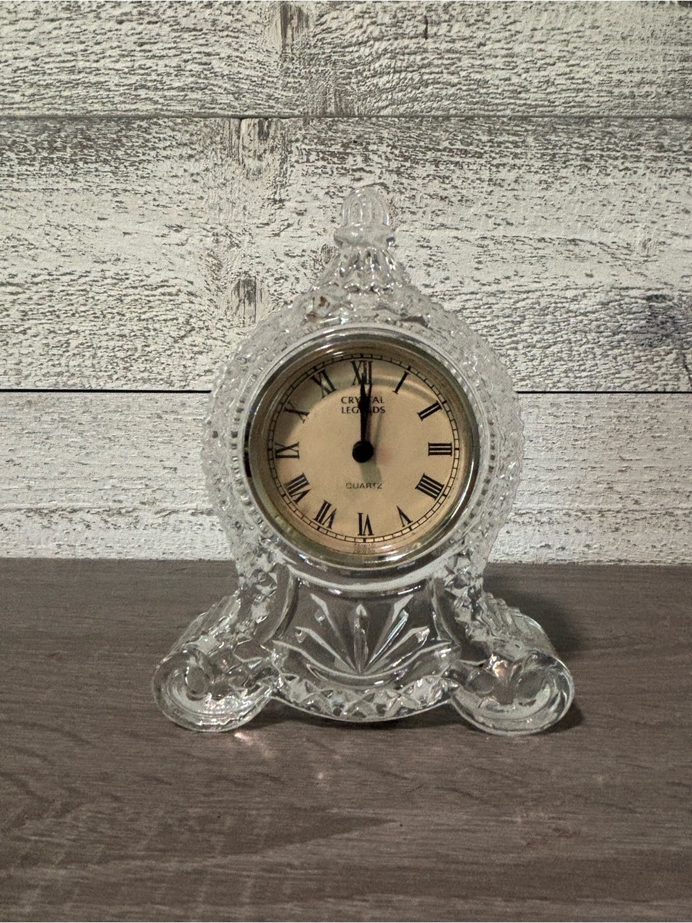 Clear Glass Mantel Clock - Clear